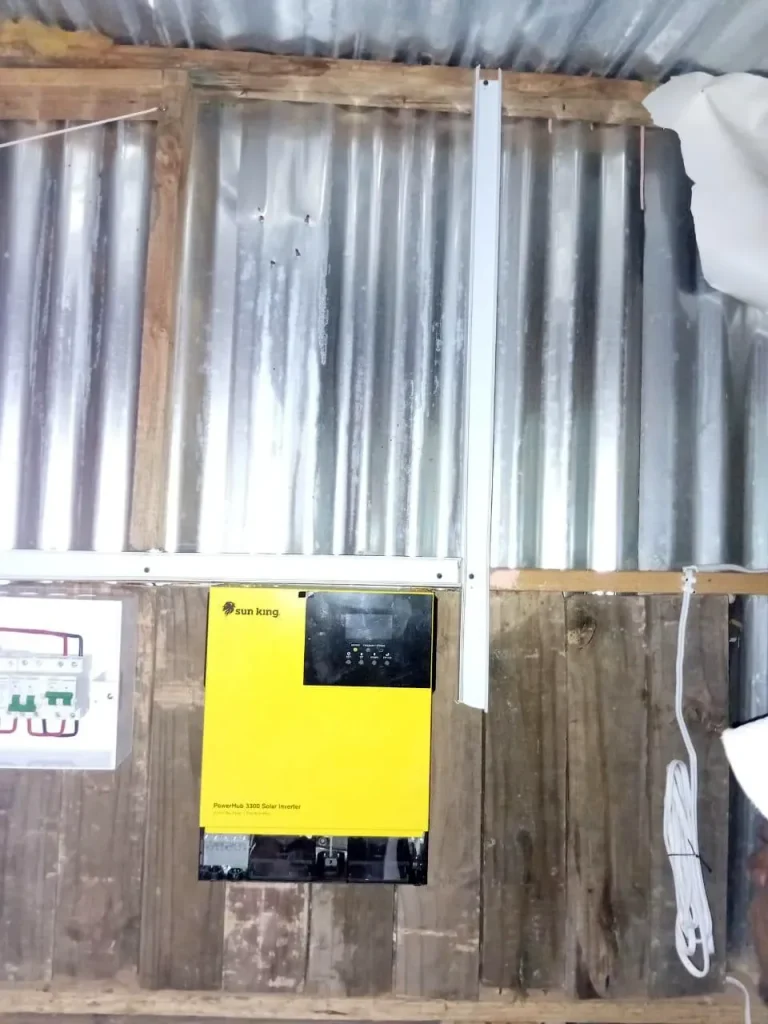 A Sizanani inverter installed on a home wall